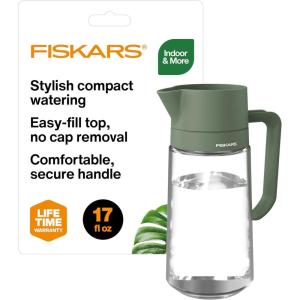 imageFiskars Glass Watering Carafe for Indoor Plants  EasyFill Top Houseplant Watering Can DripFree Narrow Spout Small Plant Watering Pitcher 05L17 oz