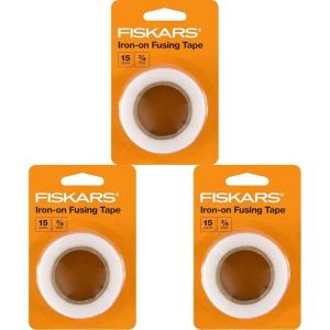 imageFiskars Iron on Fusing Tape 34 inch and 15 yards WhiteFusing Tape Pack of 3