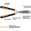 imageFiskars DualAction Hedge Shears 2in1 Fast Trimming amp PowerCut Hedge Trimmer PrecisionGround Steel Blades for Clean Cuts ShockAbsorbing Bumpers amp SoftGrip Handles for Comfort23 PowerLever