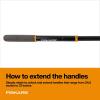 imageFiskars DualAction Lopper 2in1 Lopper with Dual Cutting Modes S Mode for Precise Snips for Stems L Mode for Power Through Branches Low Friction Steel Blade 2 Cutting Capacity2537 Extendable Bypass