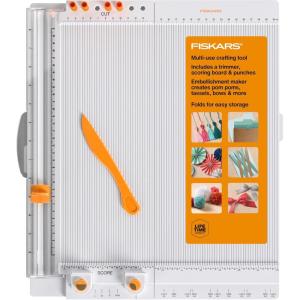 imageFiskars 12 Trim amp Score Board TripleTrack System Integrated Scoring Surface Folding Design for Crafting and TravelAllInOne